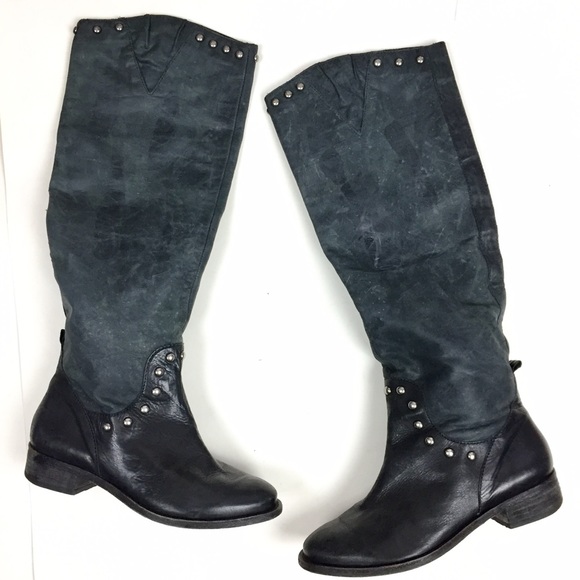 SOLD Pour la Victoire Black Leather Riding Boots Sz 7 - Picture 7 of 8